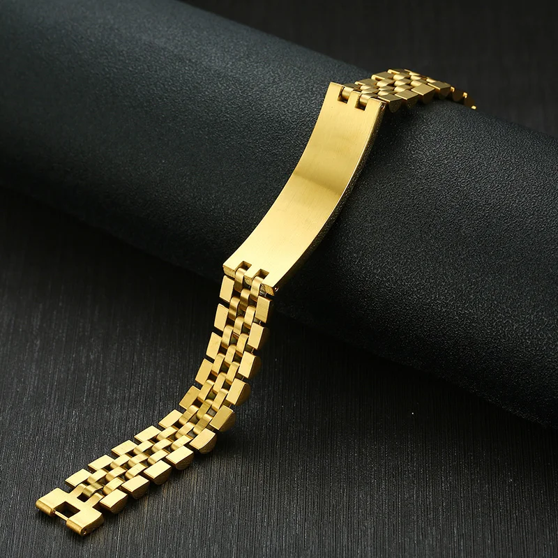 Высококачественный мужской браслет аксессуары из нержавеющей стали изогнутый