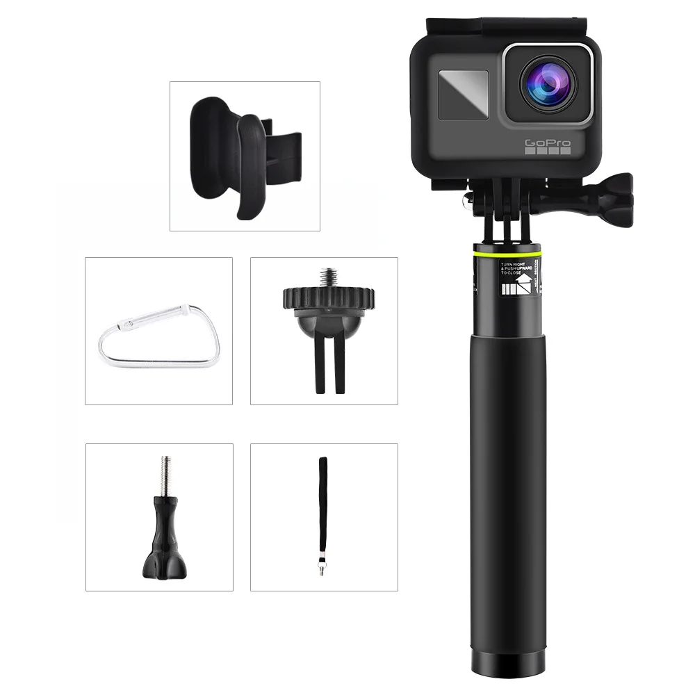 Для селфи палки Go Pro ручной выдвижной + пульт дистанционного управления для Gopro HERO