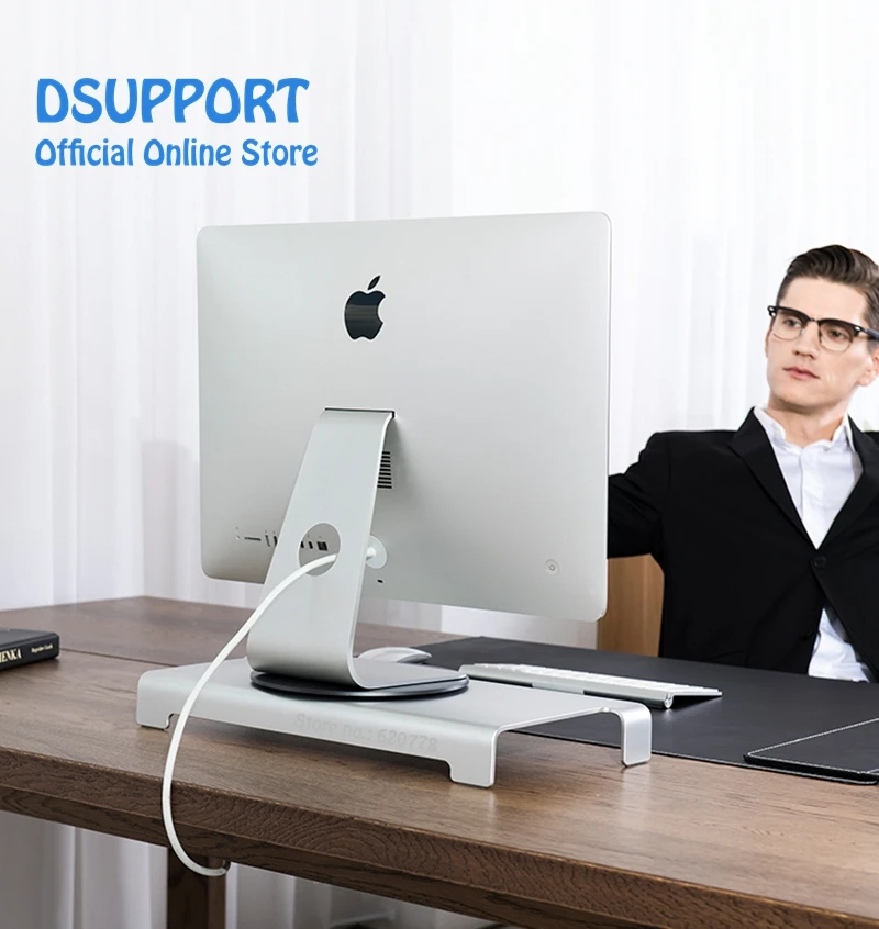 Подставка для монитора алюминиевый настольный органайзер MacBook/iMac Pro/ТВ