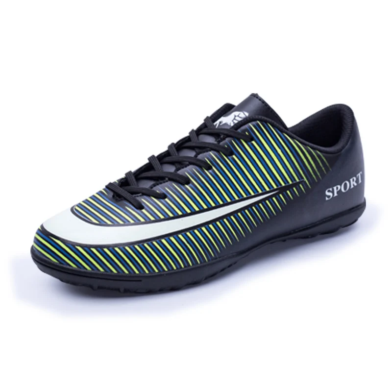 8769-green Cungel мужские футбольные бутсы длинные шипы TF шипы по щиколотку высокие кроссовки мягкие футбольные бутсы для помещений - Цвет: 8769-green