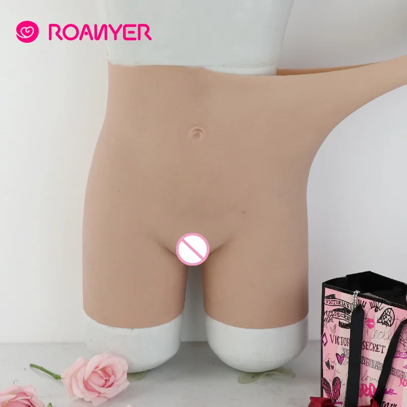 Силиконовые штаны Roanyer с прорезиненной имитацией вагины искусственный