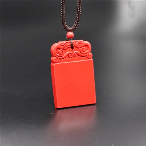 Китайский натуральный красный Органическая киноварь камень дракон кулон