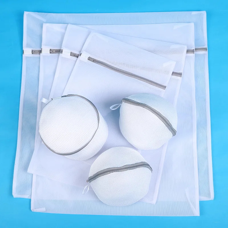 6 шт./компл. складной полиэстеровый мешок для стирки на молнии сетчатые мешки
