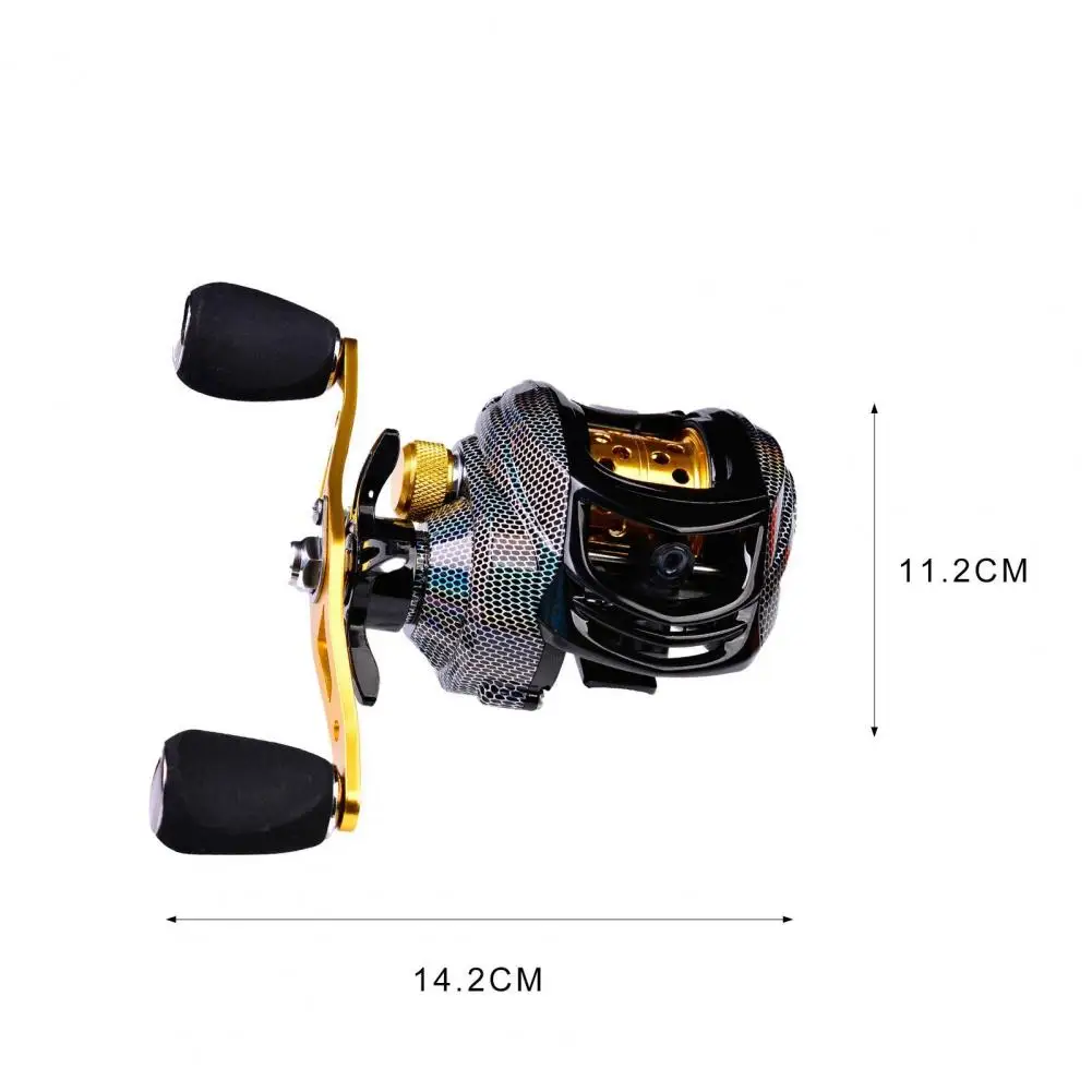 Metal rotating reel in turn line type, maximum drag roll 10kg, Baitcast reel, magnetic brake, strong metal rotating fishing reel