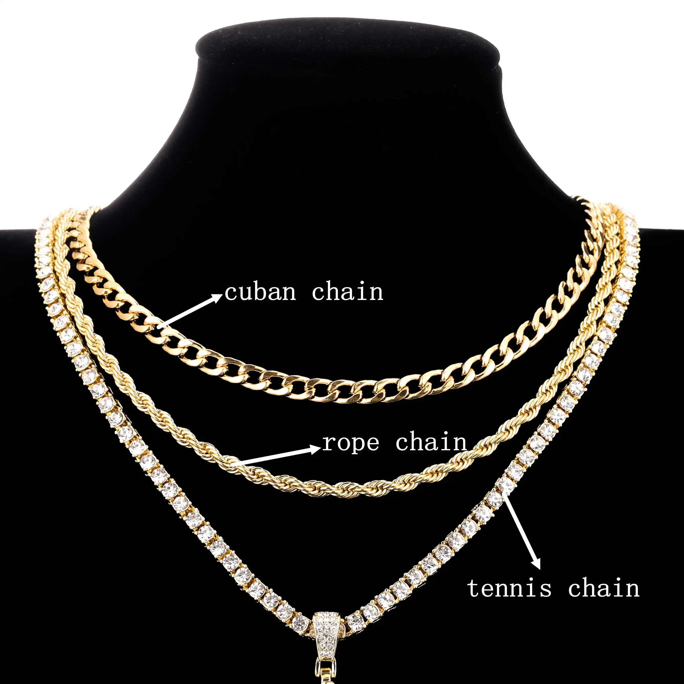 

Iced Out Lion Head Pendant Necklace Bling Gold Charm Chain Necklace Men Hip Hop Tennis Chain Charm For Men Gifts Jewelry Chain