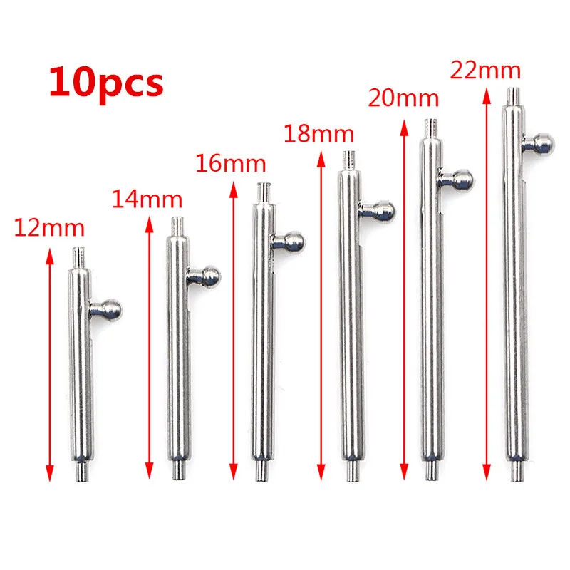 10pcs Quick Release Watch Band Single Switch Spring Bars 16mm 18mm 20mm 22mm 24mm Strap Link Pin Stainless Steel | Инструменты