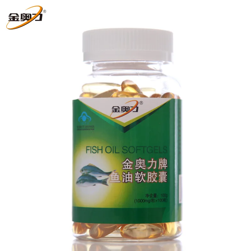 

Jinaoli Brand Fish Oil Soft Capsule Omiga-3 Abyssal Fish Oil DHA + EPA/100 Tablets Take 2 Tablets Twice a Day with Warm Water
