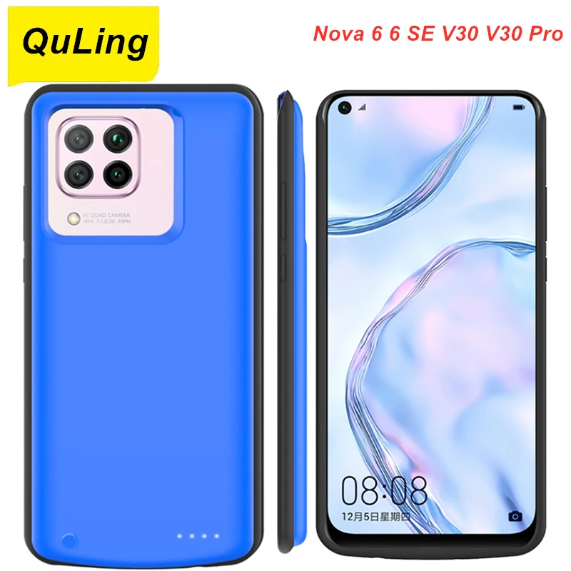 

QuLing 6800 Mah For Huawei Nova 6 6 SE V30 V30 Pro Battery Case Battery Charger Bank Power Case