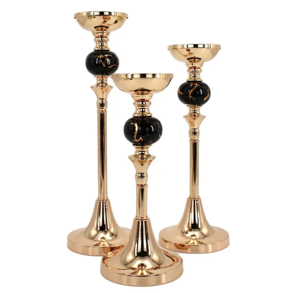 

3PCS/set metal candle holder set pillar candle stand for home holiday decoration Sample Room Decoration Ornaments/Home Decoratio