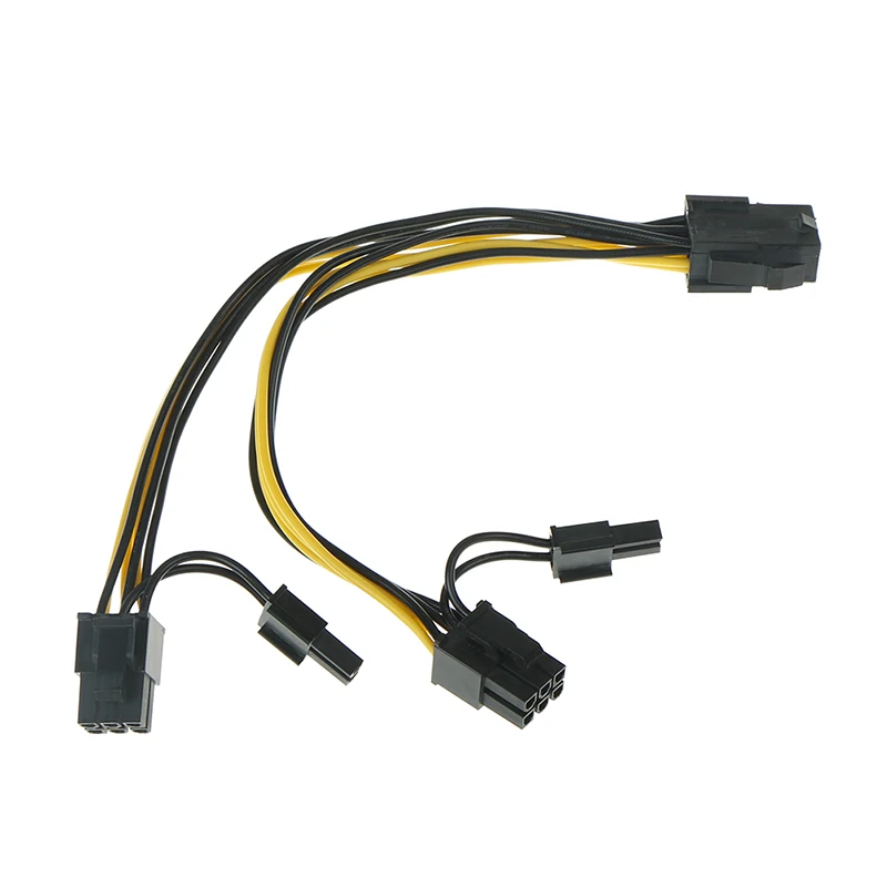 

1pc 30cm GPU PCI-E 8Pin to Double PCI-E PCI Express 8Pin(6Pin+2Pin) Splitter Cable Power Connector Cable