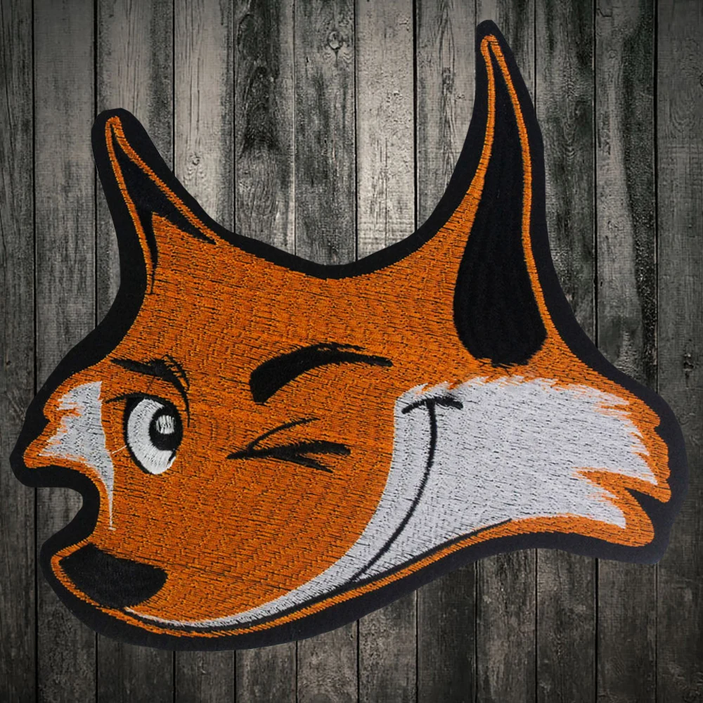 Новый маленький Лис патч Вышивка Кружева Аппликация ткань с пайетками свитер