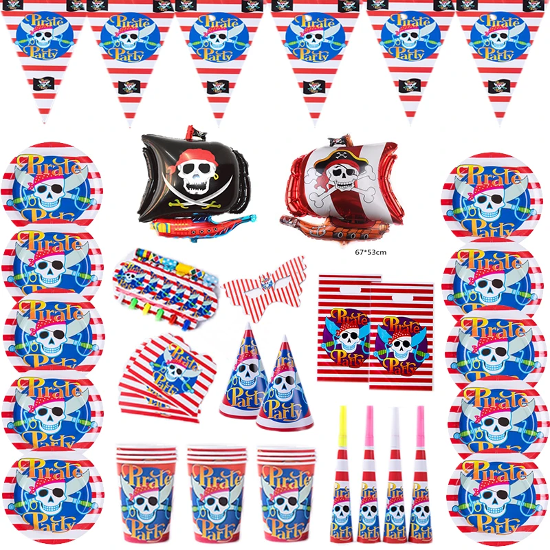 Corsair тема детского дня рождения с изображением деревянной стены одноразовые