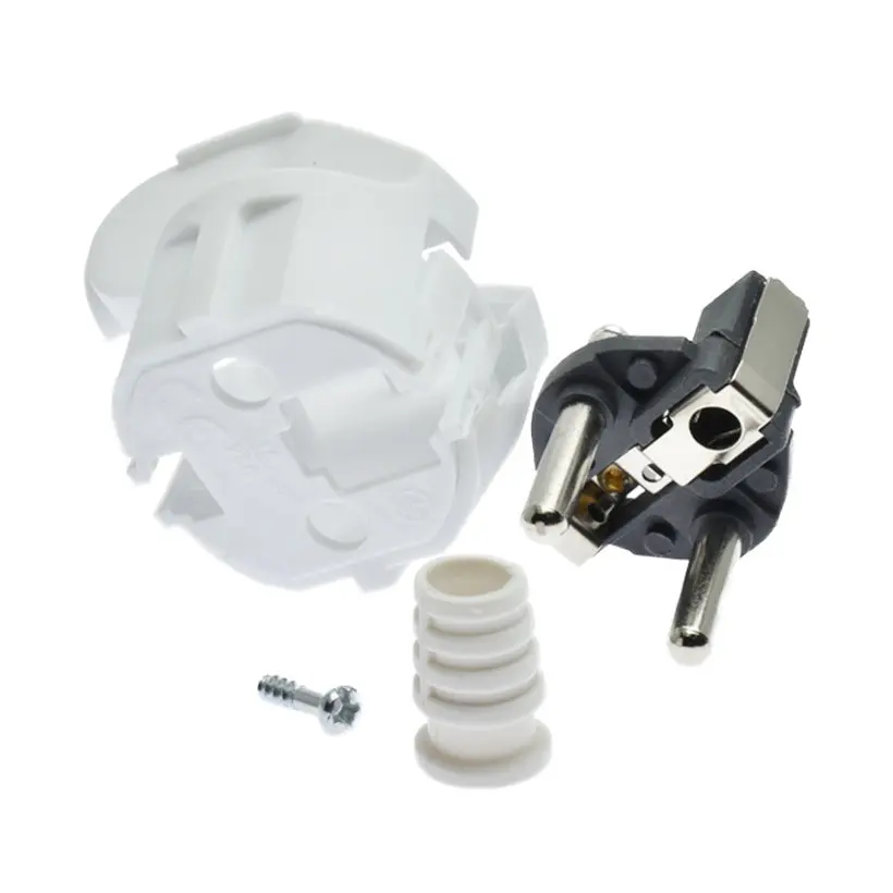 Набор 10 шт. запасная многоразовая вилка Schuko для самостоятельной сборки макс. В