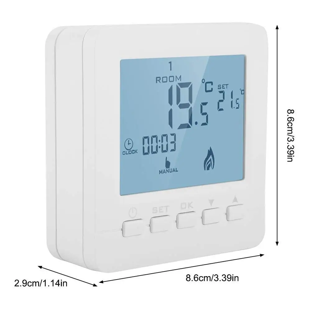 Beok Wireless & RF Thermostat Smart Temperature Controller Kit Programmable Battery Powerd for Gas Boiler Room Heating | Инструменты