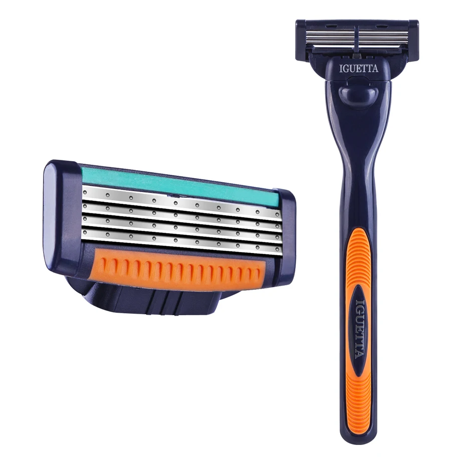 Бритва RZR IGUETA Мужская четырехслойная с 5 лезвиями и 1 ручкой 2022 | Красота здоровье