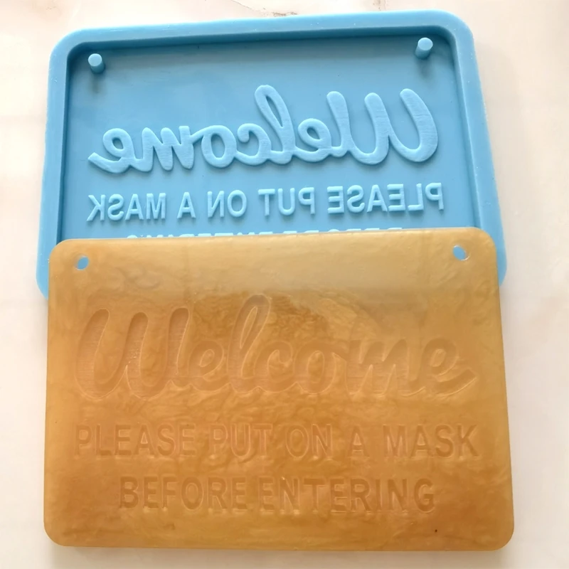 

Hanging Listed Tag Epoxy Resin Mold Pendant Silicone Mould DIY Crafts Decoration