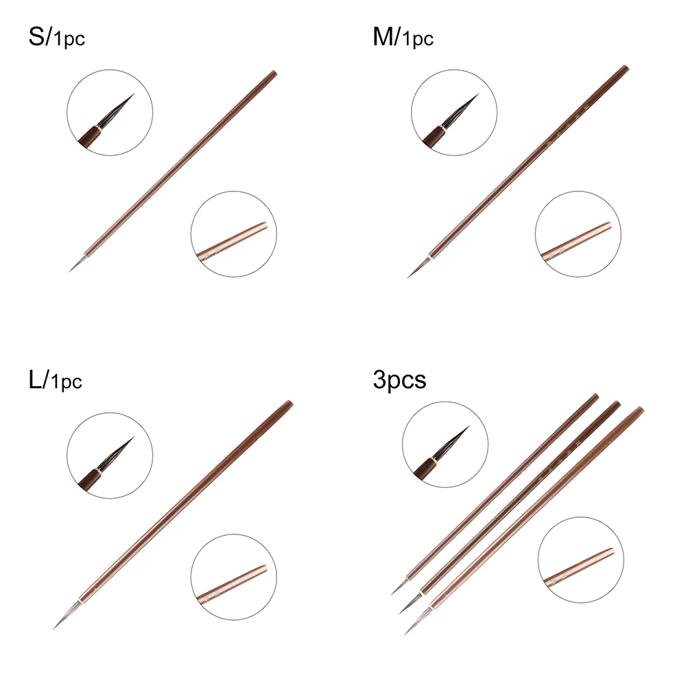 1/3 шт нейлоновые волосы бамбуковые ручки с крючками акварельные кисти для