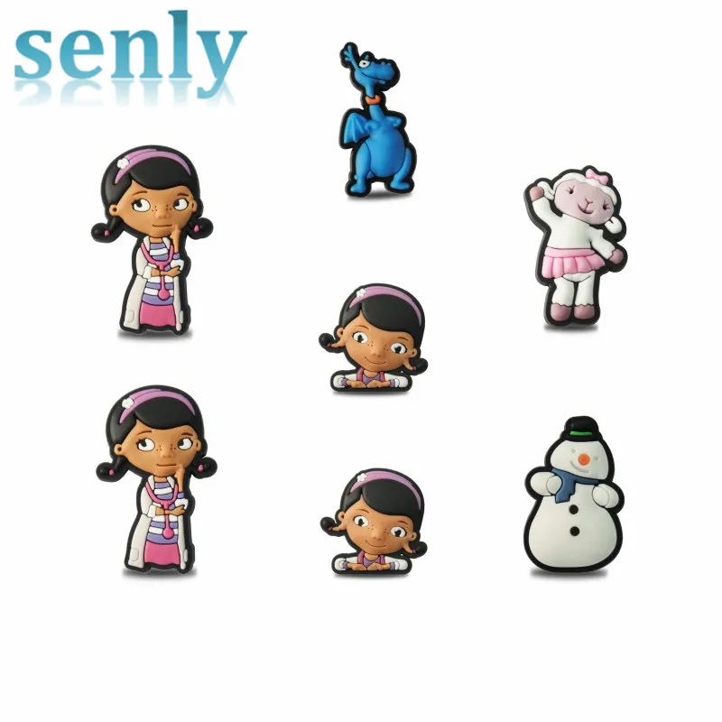 

Free shipping 7pcs/Lot PVC shoe decoration/shoe charms/shoe accessories for Wristbands Party Favor Gift