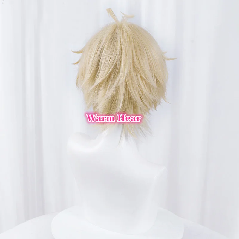 Аниме Черный клевер Asta короткий светильник лый блонд косплей парик с лентой для