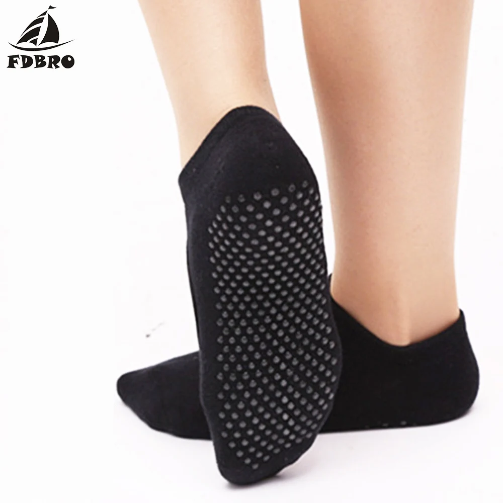 FDBRO профессиональные женские носки для йоги нескользящие махровые хлопковые с