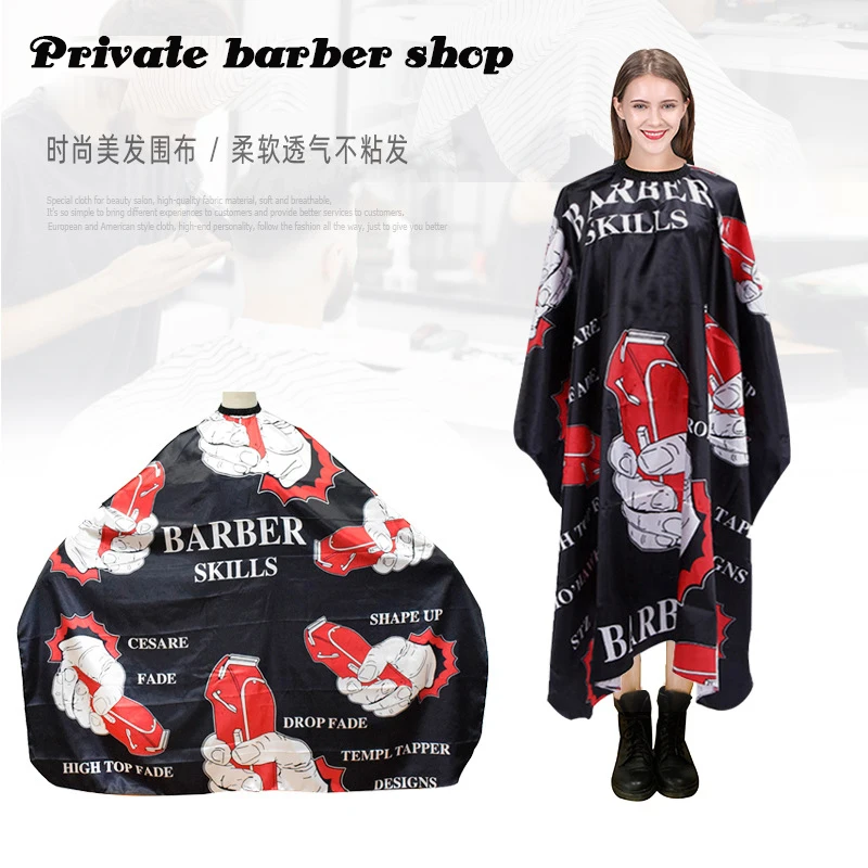 

Waterproof Hairdressing Apron Professional Hairdresser Equipment Barber Pattern Haircut Cape Hairstylist Tool
