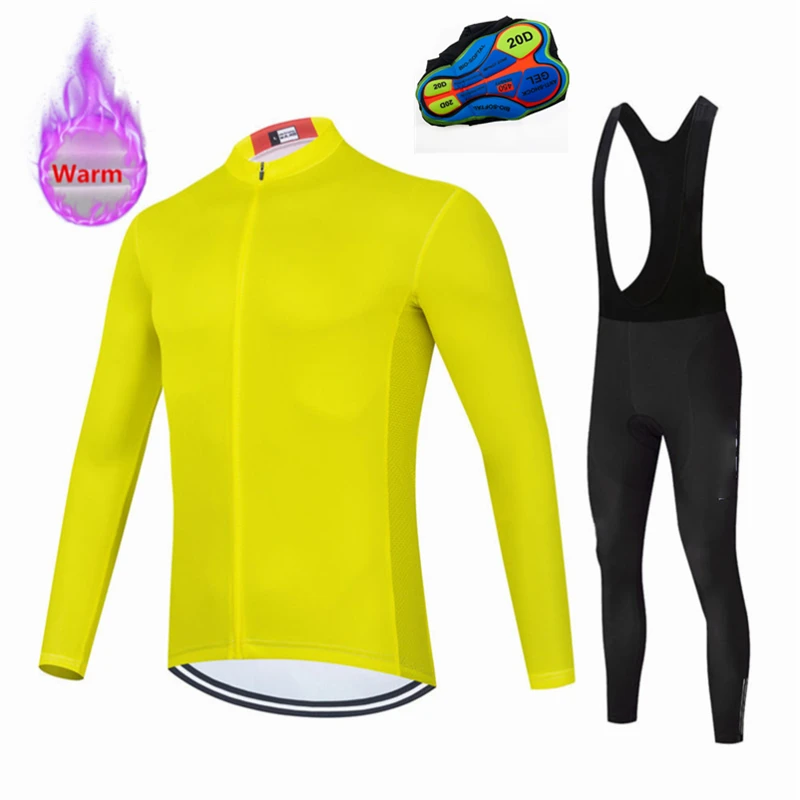 

2021 Winter Set Mountian Bicycle Clothes Wear Racing Fleece Cycling Clothing Bike Kit Bicycle MTB Breathable Team Racing Sport