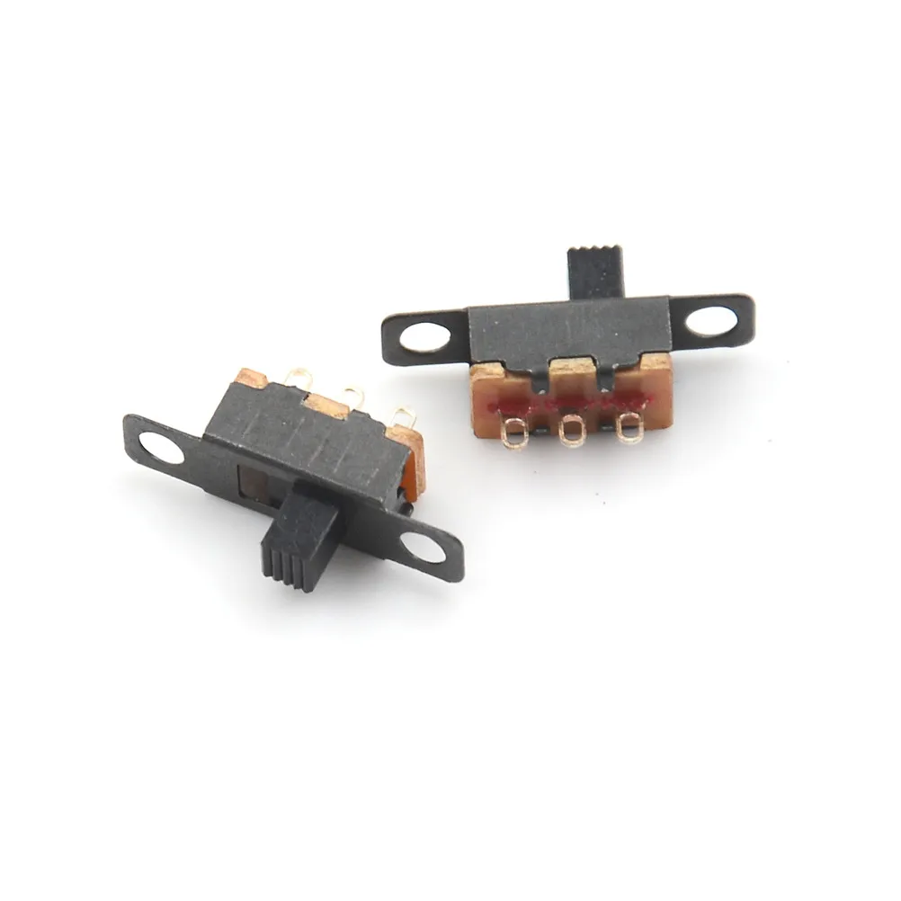 100 шт 5В 0 3 часовой стрелкой в виде Размеры черный SPDT ползунковый Переключатель