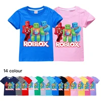 robloxing anime 2021 summer clothes for kids creeper short sleeve t shirt 100 cotton leisure fashion children boys girls tops