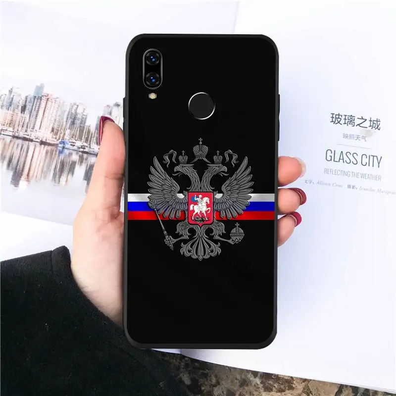 

Russia flag Emblem Phone Case For Huawei honor Mate P 10 20 30 40 Pro 10i 9 10 20 8 x Lite Luxury brand shell funda coque