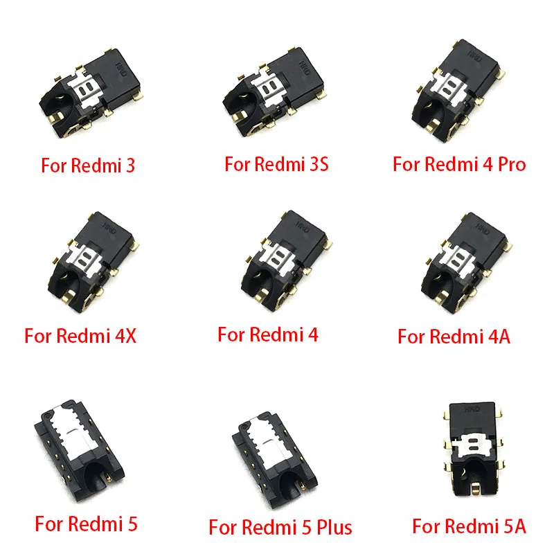 10Pcs/Lot Earphone Headphone Audio Jack Flex Cable For Xiaomi Redmi 3 3S 3X 4 4X 4A 5 Plus 6 6A S2 K20 Pro Replacement | Мобильные