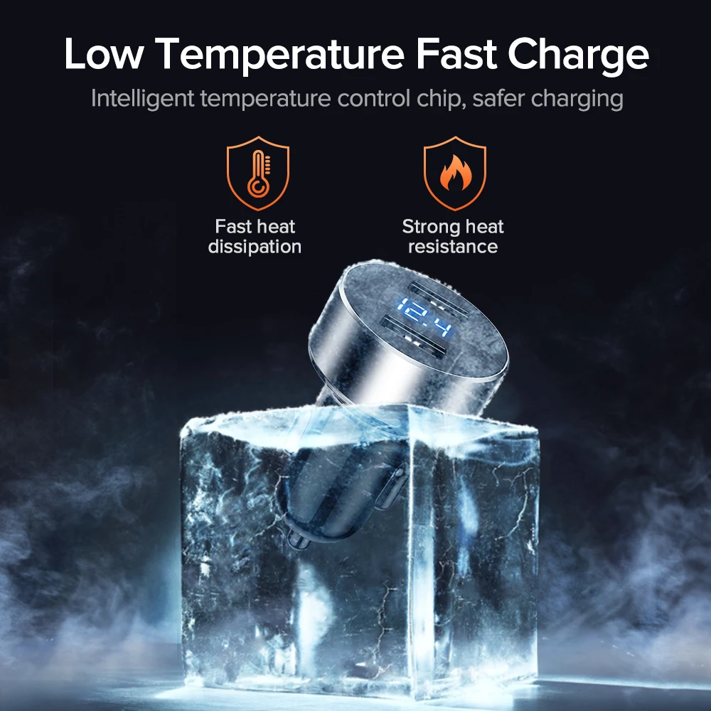 

Car Charger Quick Charge 4.0 3.0 QC4.0 QC3.0 USB LED Fast Car Charger For iPhone Xiaomi Mobile Phone 12/24V USB