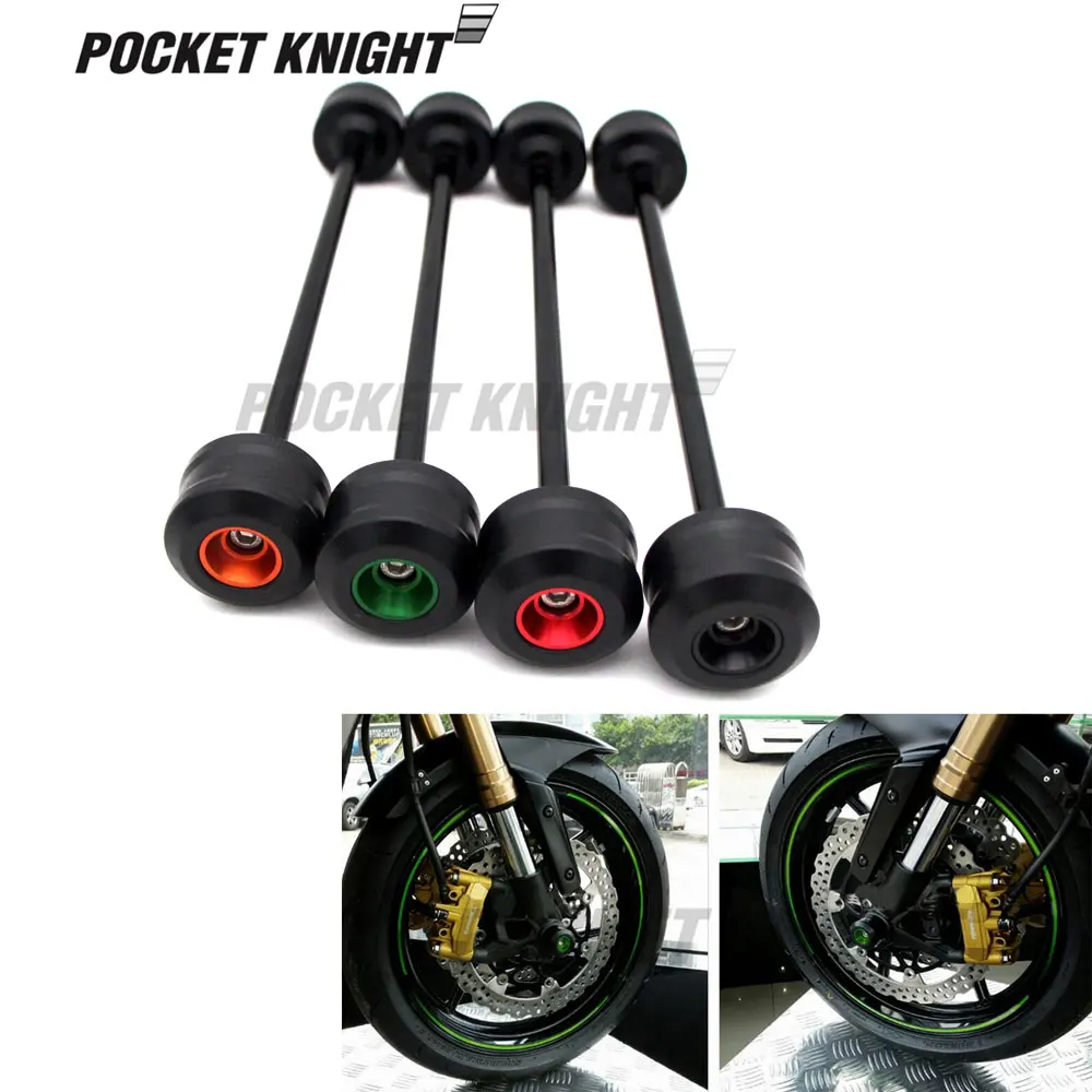 

Front Axle Fork Crash Slider For KAWASAKI ZX6R NINJA 650 1000 Z650 Z1000SX Versys 650 Motorcycle Accessories Wheel Protector Pad