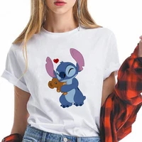 disney lilo stitch series t shirts female outdoor women t shirts short sleeve summer new products comfort dropship round neck