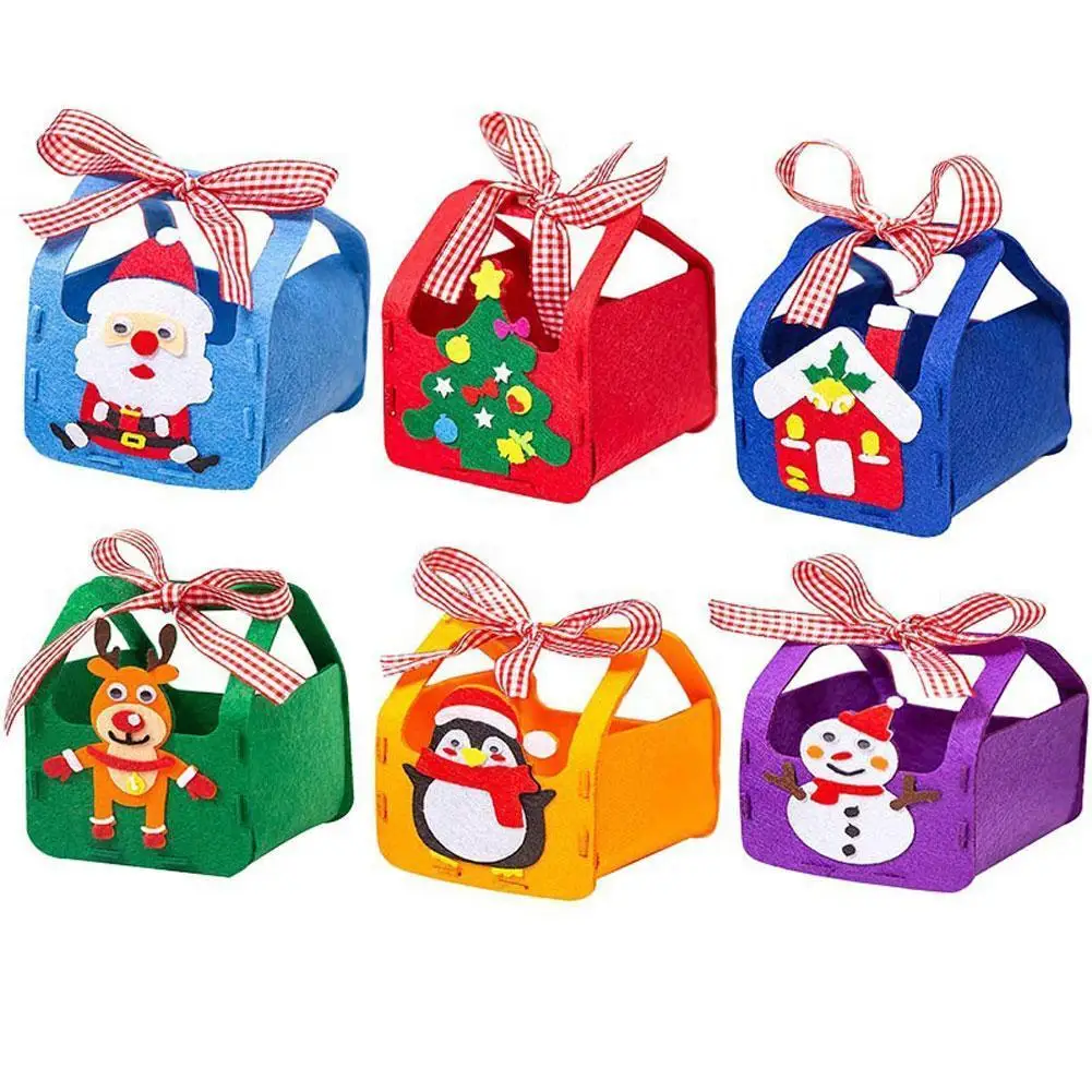

Diy Craft Sewing Felts Handbag Kit Christmas Candy Gift Bags Sewing Toys Handmade Learning Toys Early Educational Toys For Kids