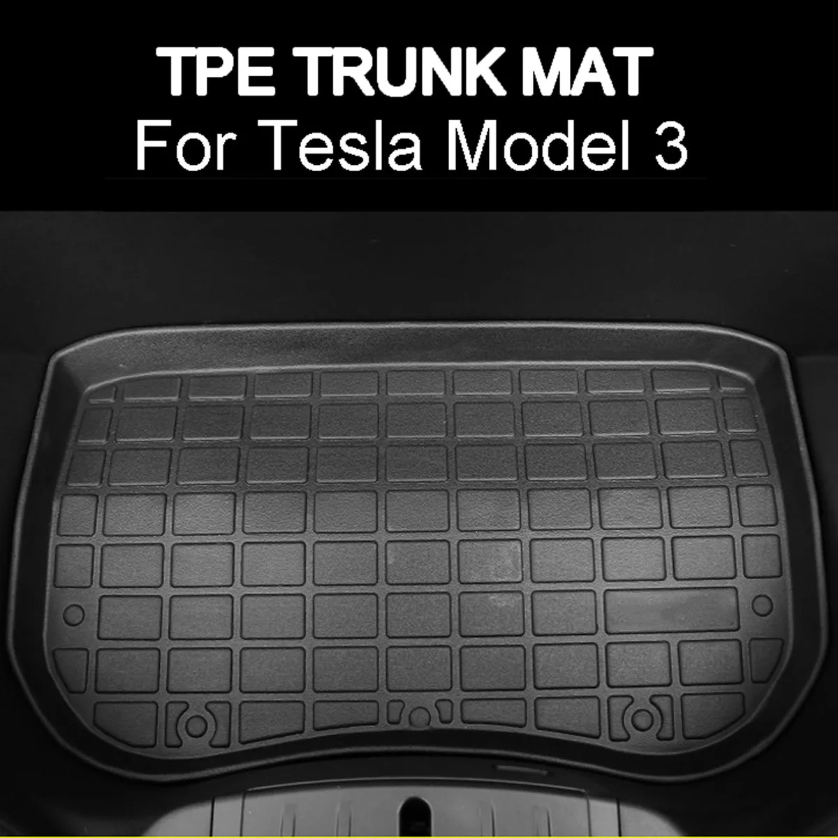 

Front Cargo Tray Trunk Floor Black TPE Material Waterproof Mat Anti-dust Boot Cargo Line Custom Fit For Tesla Model 3