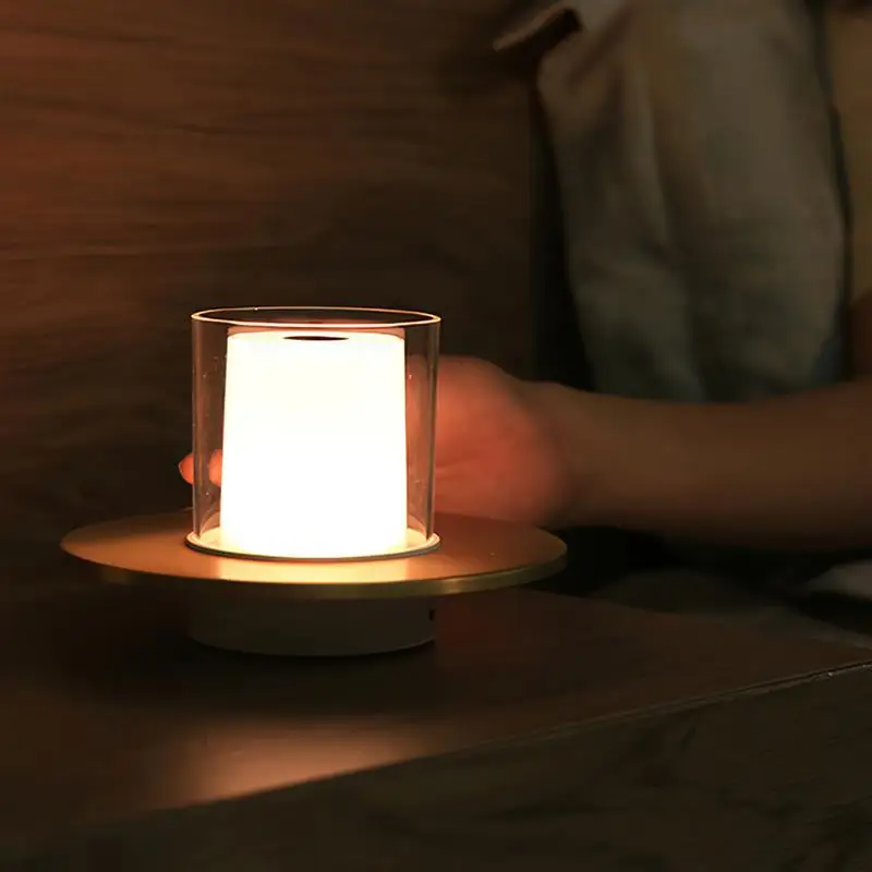 

Умный светодиодный ночсветильник с инфракрасным датчиком и сенсорным управлением, настольная лампа, перезаряжаемый теплый подсвечник, сти...