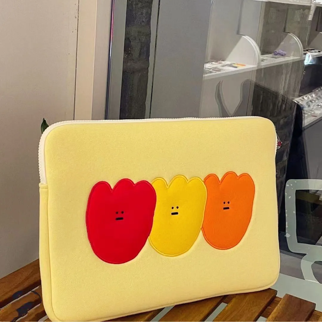 Корейская сумка для ноутбука Ins 13 дюймов желтая Mac Ipad Pro 9 7 10 8 11 14 5 15 Внутренний
