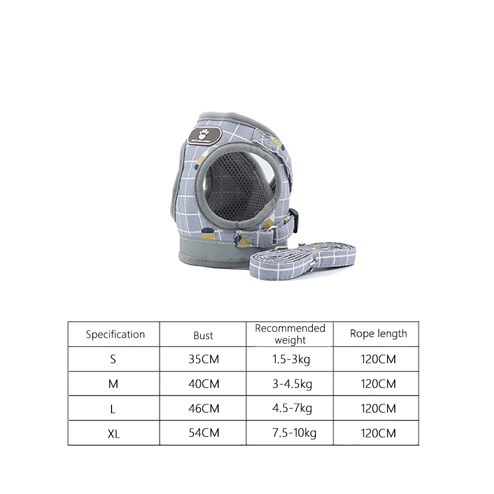 Воздухопроницаемая сетчатая маленькая основа и поводок жилет для щенка кошки
