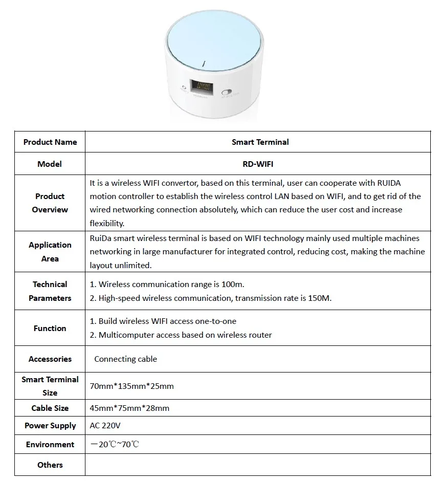 Ruida беспроводной WIFI конвертер для Co2 лазерного контроллера RDC6442G RDC6442S |