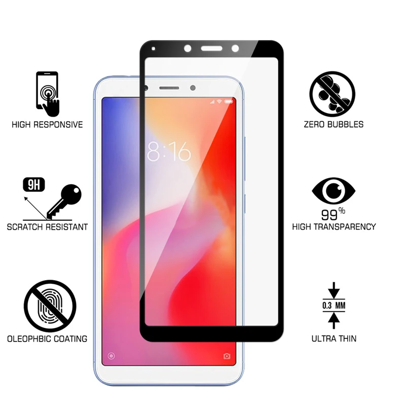 Стекло на Xio mi Red 6 для Xiao 6A Защитная пленка экрана Redme A6 закаленная Броня Ksio A
