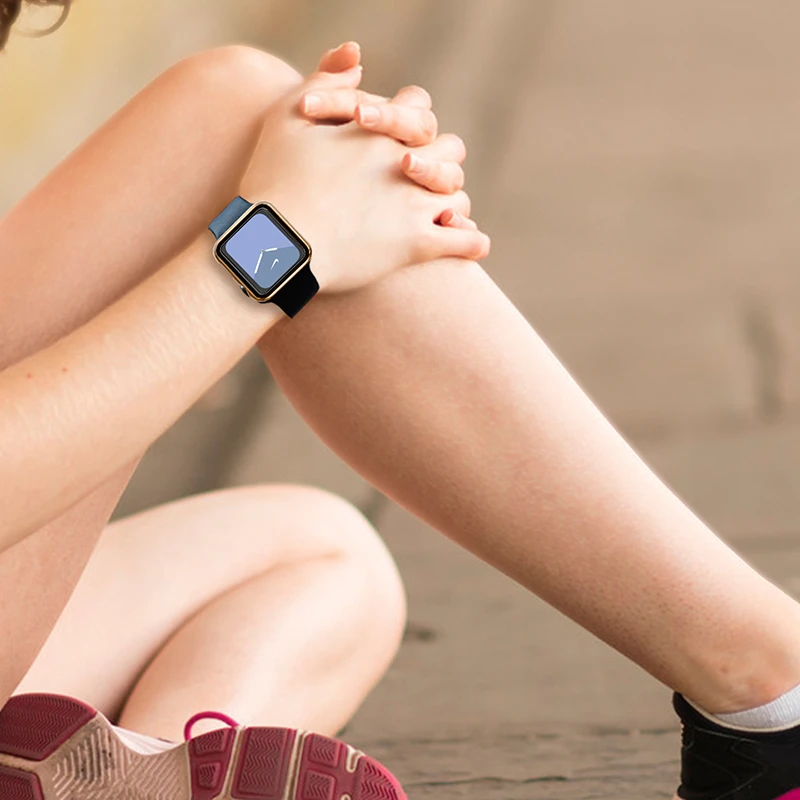 PC Пластиковый корпус для Apple Watch 44 мм 40 Защитная пленка экрана iwatch 42 38 серия 5 4 3 2