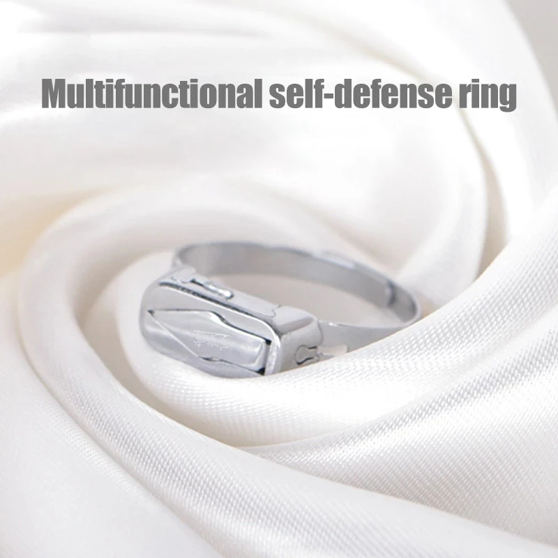 Модное регулируемое кольцо для самозащиты из нержавеющей стали скрывающее