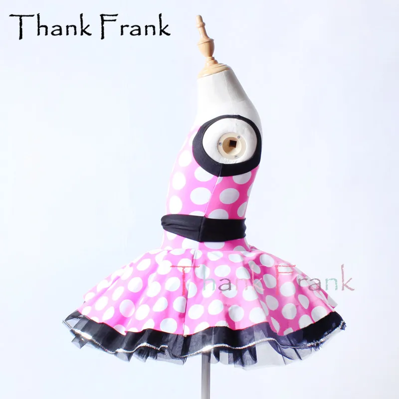 Балетное платье-пачка в белый горошек для девочек танцевальные костюмы без