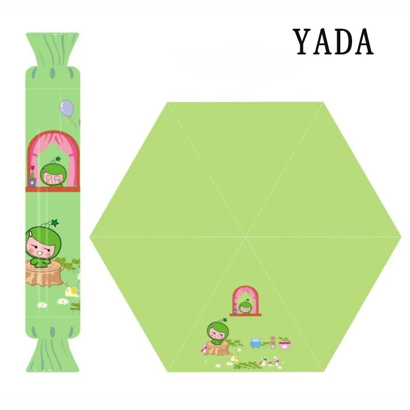 &quotYADA&quot творческий мультфильм конфеты Зонт 3 складной и вина зонтик с ручкой в