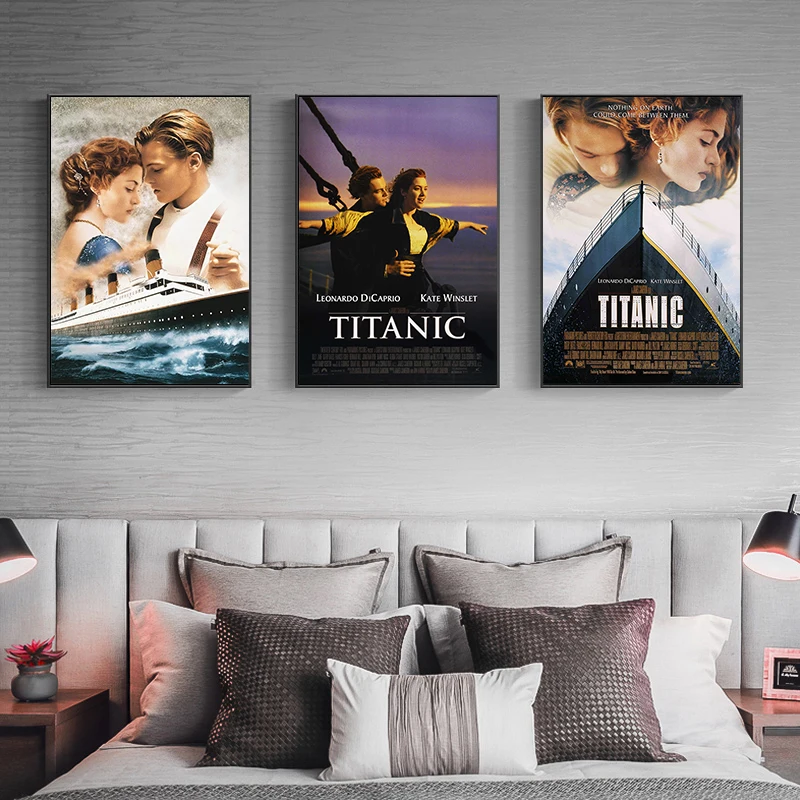 

Classic Titanic Movie Poster Wall Art Canvas Painting Nordic Romantic Figure Painting Prints Home Decor Wall Picture For Bedroom