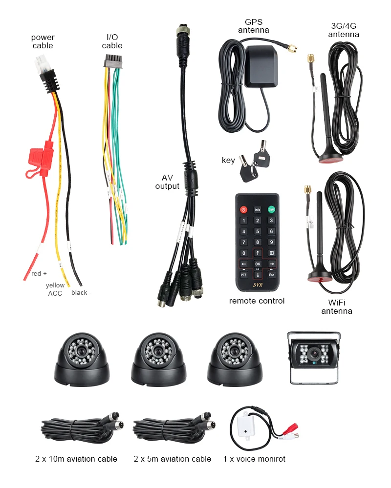 4 шт. автомобильная камера 2 0 мегапиксельная AHD + 4G GPS Wifi 4CH мобильный