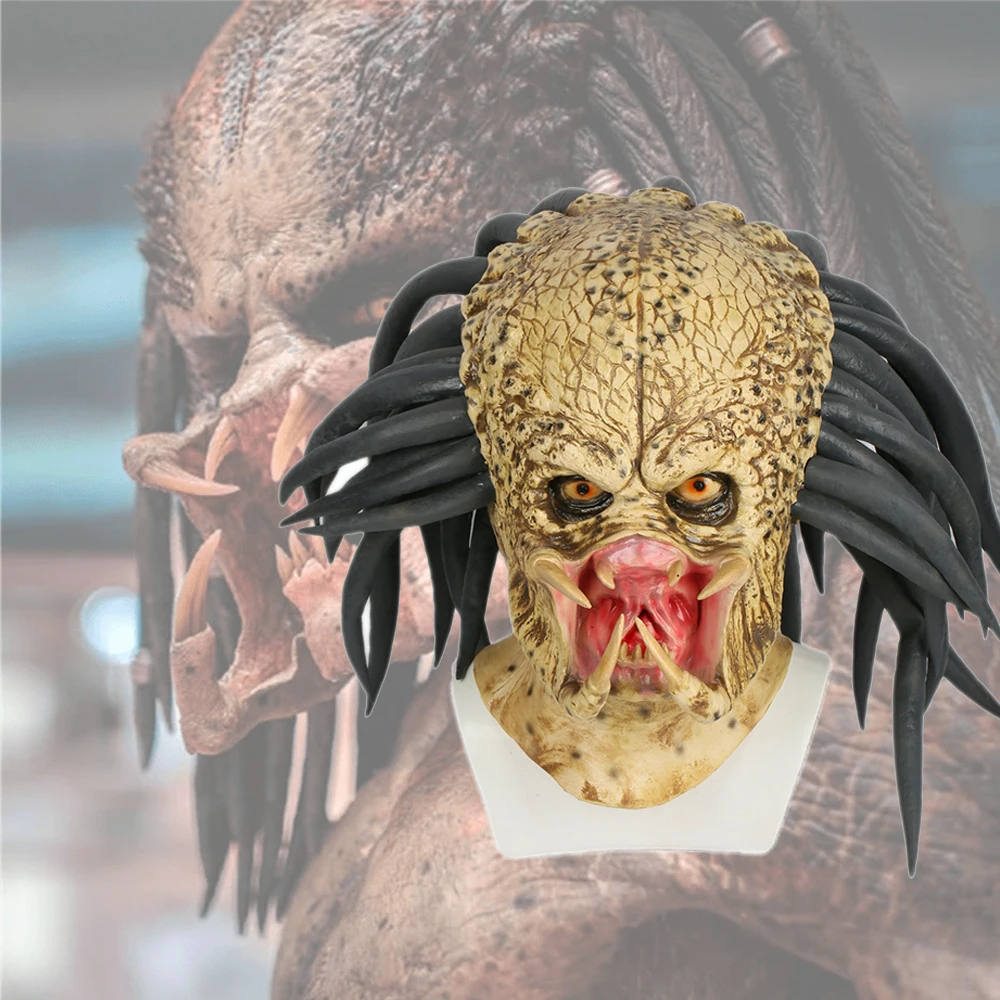 XCOSER Alien Predator, маска для косплея, маска на всю голову, Стильный шлем, костюм на Хэллоуин, реквизит для праздника, вечеринки, аксессуары для косплея