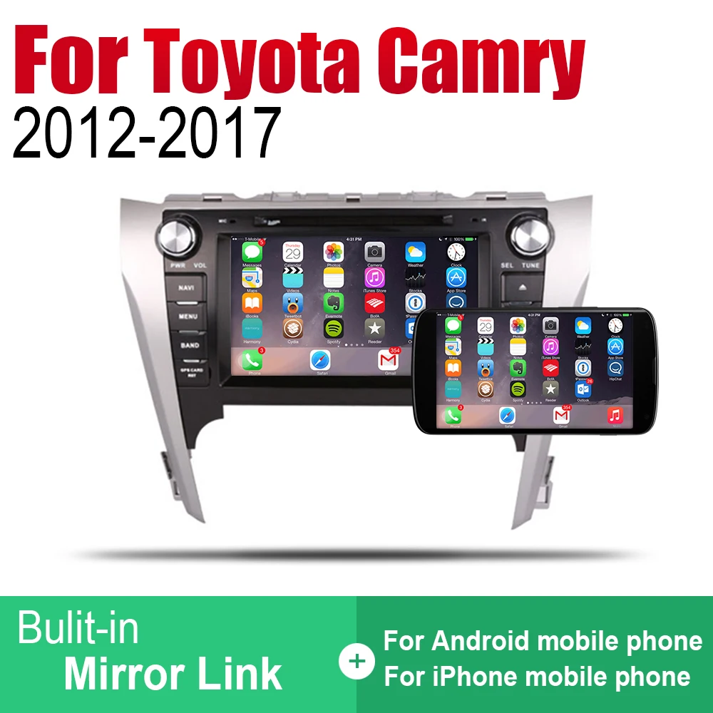 Автомобильный DVD-плеер ZaiXi Android GPS Navi для Toyota Camry 2012 ~ 2017 плеер с навигацией Wi-Fi Bluetooth