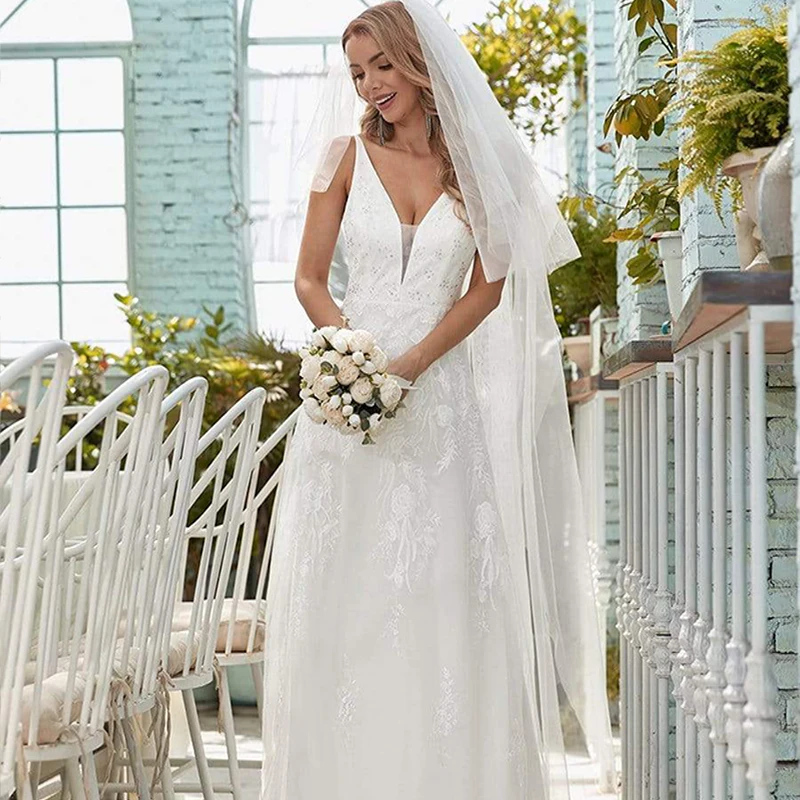 

Simple Wedding Dress One-Shoulder White Wedding Gown Fabric is Low Stretch Bridal Dresses Mermaid Robe de mariée