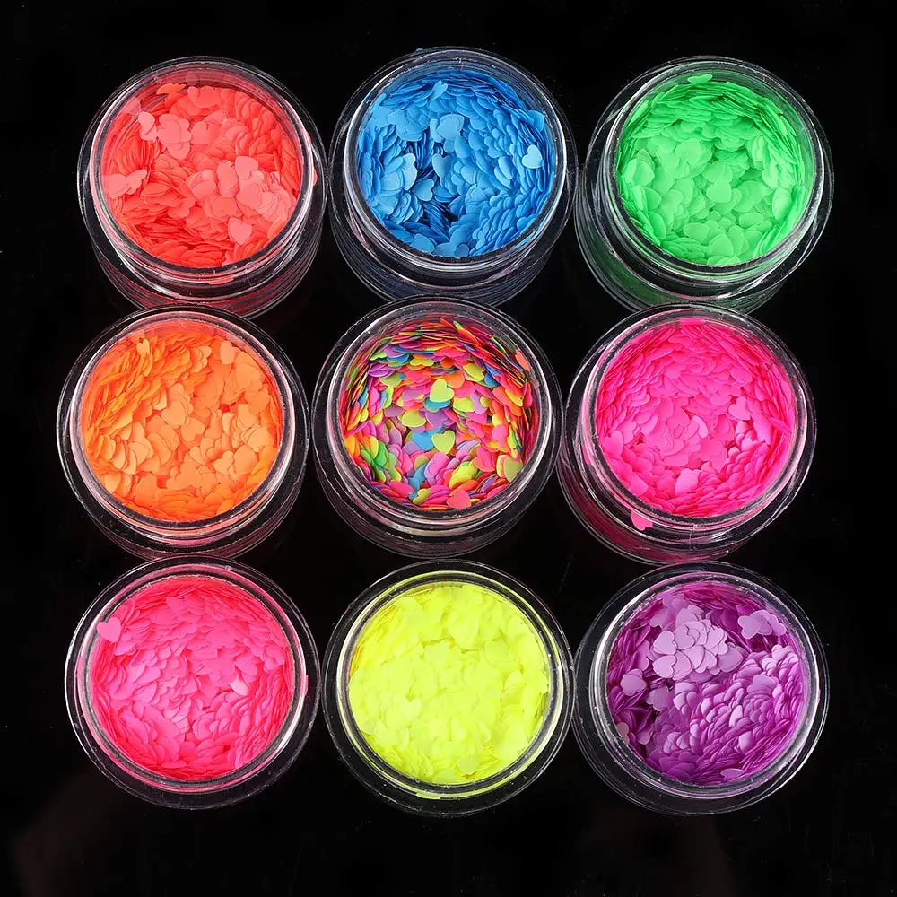 Светящиеся Блестки для ногтей флуоресцентные хлопья блестящая голографическая